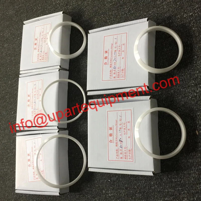 80x 70x12mm Manual Sealed Ink Cup Pad Printer Parts Doctor Blade Ceramic Ring For Replacement