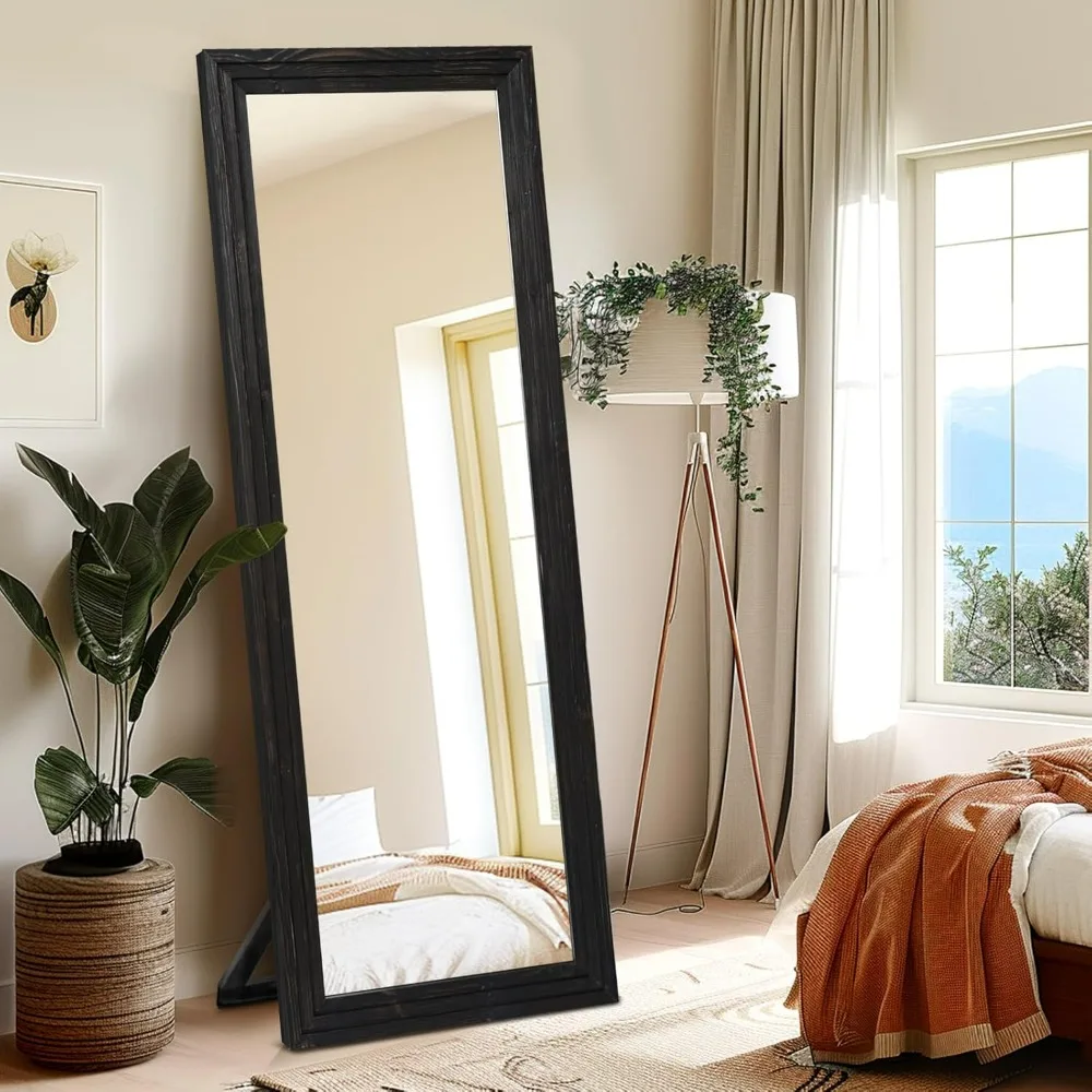 Full Length Mirror with Stand , Large  Floor Mirror for Living Room, Bedroom Hanging Standing or Leaning Wall-Mounted