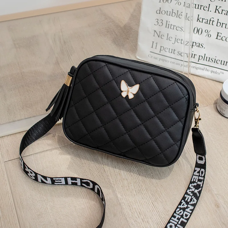 Yogodlns Butterfly Diamond Square Bag for Women Leather Shoulder Crossbody Bags Casual Messenger Bag Phone Purse Dailu  Clutch