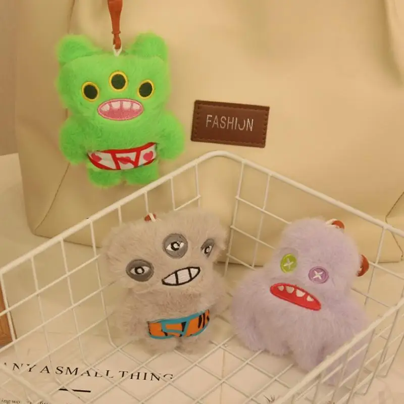 Breloczek Potwór z Zębami Królika, Pluszowa Zawieszka, Zabawka dla Dowcipów
