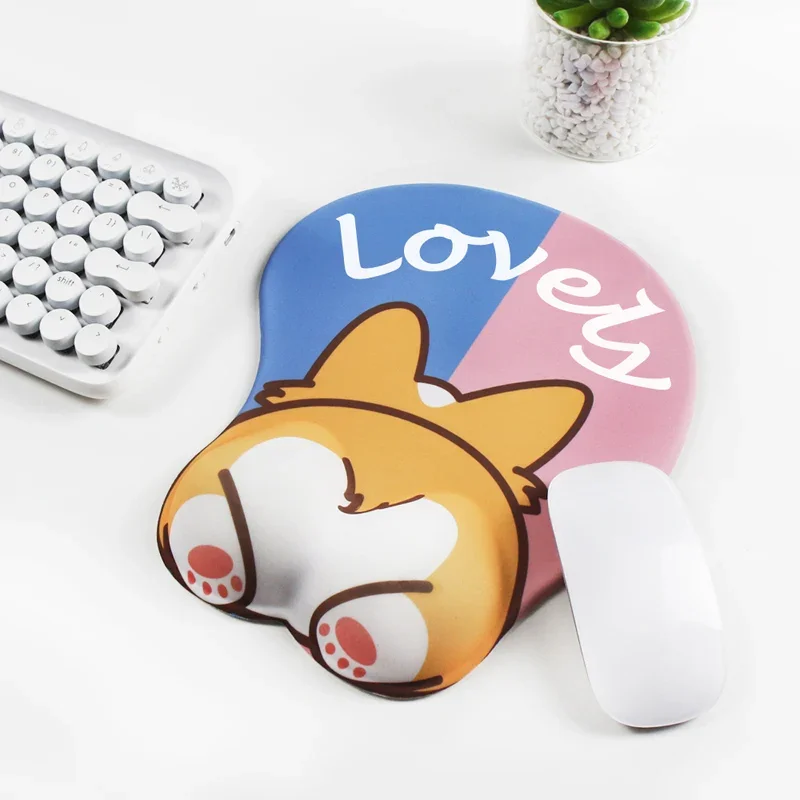 

Cute Corgi Mouse Pad Wrist Guard Girl Oversized Male Mouse Astringency Pad Silicone Hand Pad Keyboard Wrist Guard