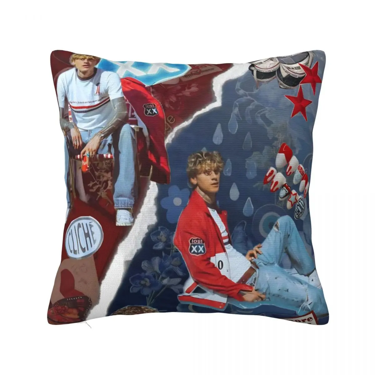 Decorative Pillow Covers MGK Lost Americana Tour 2025-2026 Stuff Bedroom Throw Pillow Case Cover Zipper Multi Size
