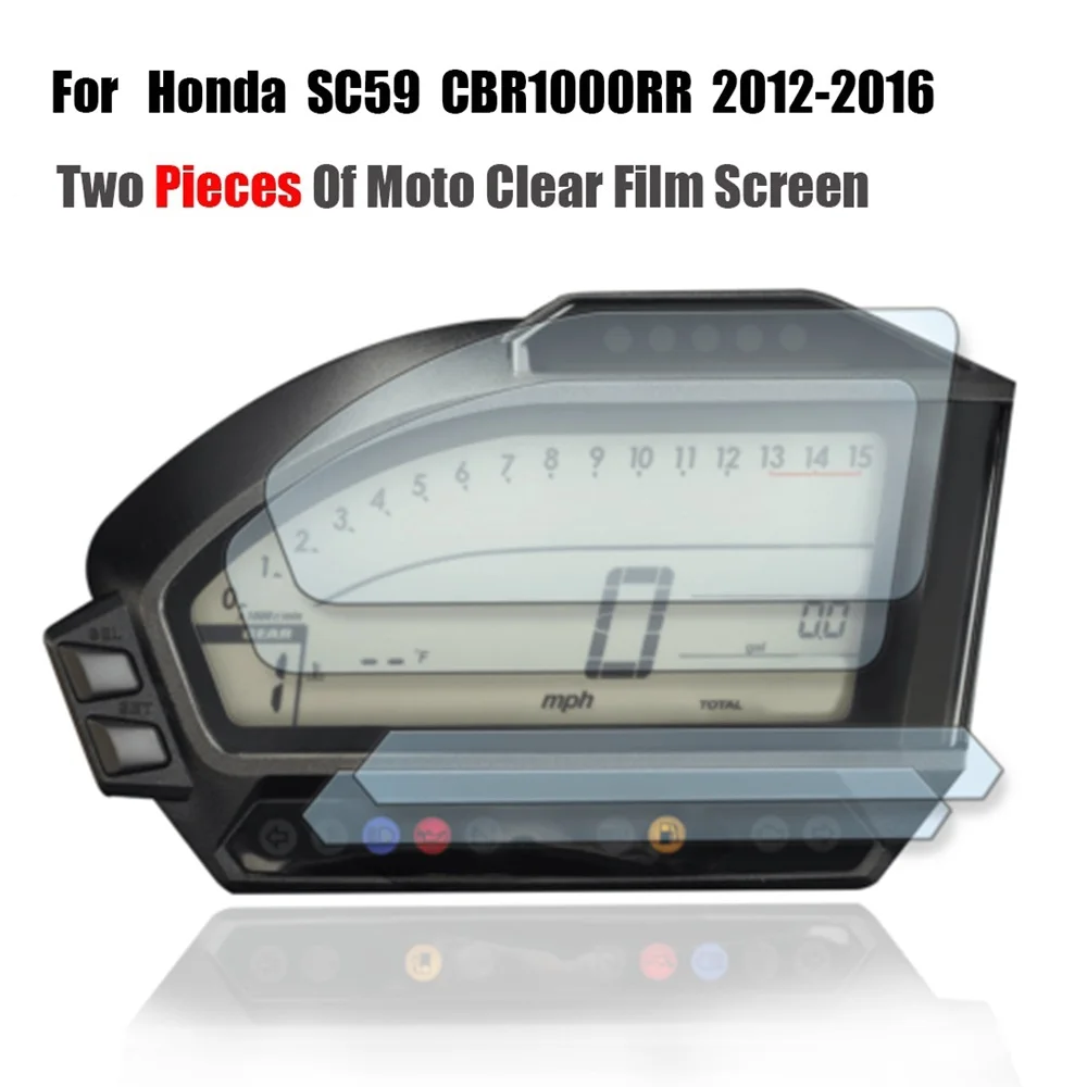 Motorcycle Transparent Crystal TPU Cluster Scratch Film Speedometers Screen Protector For Honda CBR1000RR/SC59 2012-2016