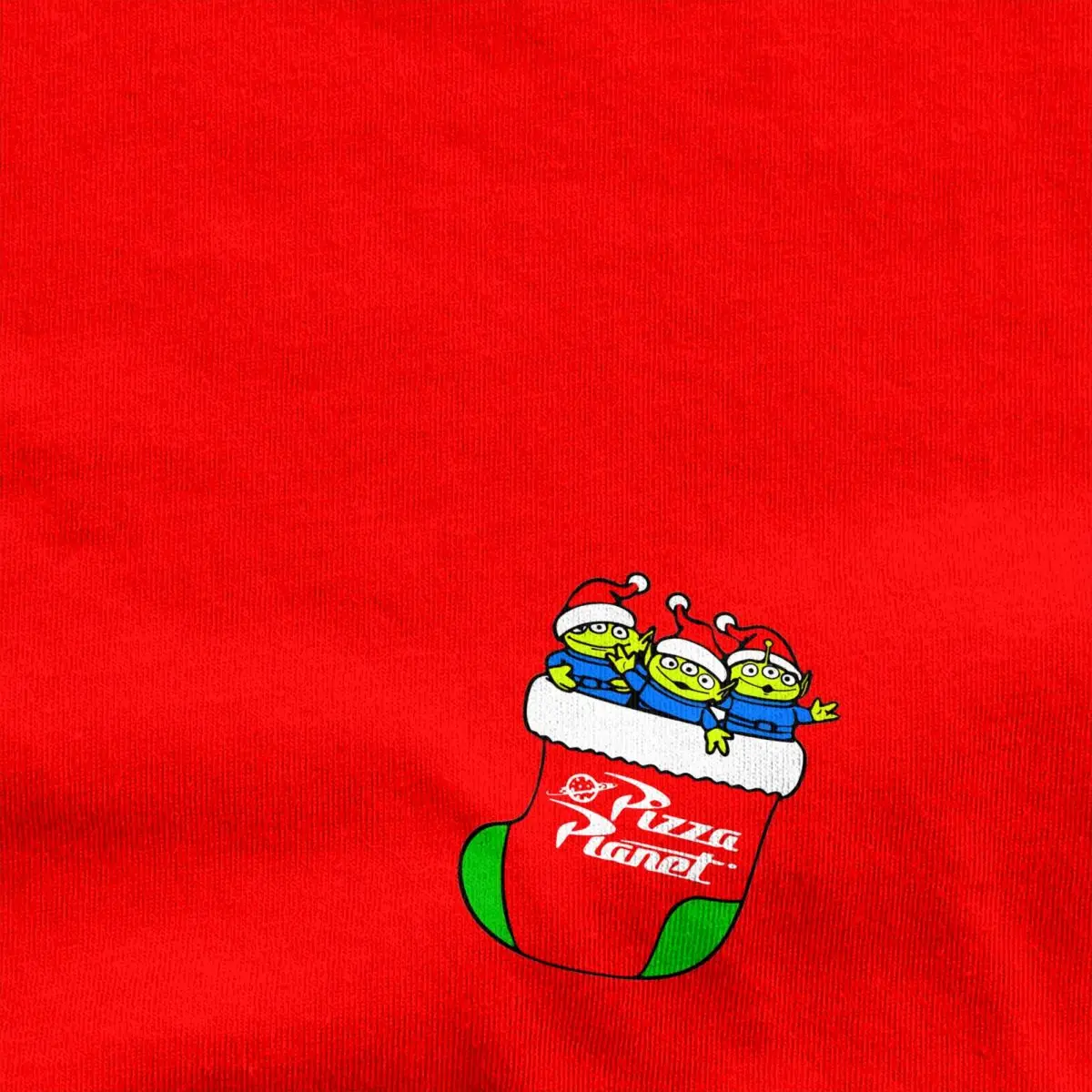 Toy Story Pizza Planet Aliens In Stocking Chritmas T-Shirt Summer 100 Cotton Novelty Tee Shirt For Man Short Sleeve Clothes