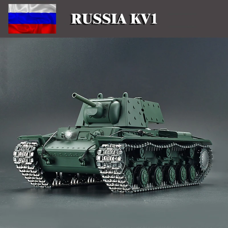 Henlong 3878-1 Soviet Union KV-1\'S RC Heavy Tank RC modle 1:16 Shootable Alloy Remote Control Electric Military Model Infrared