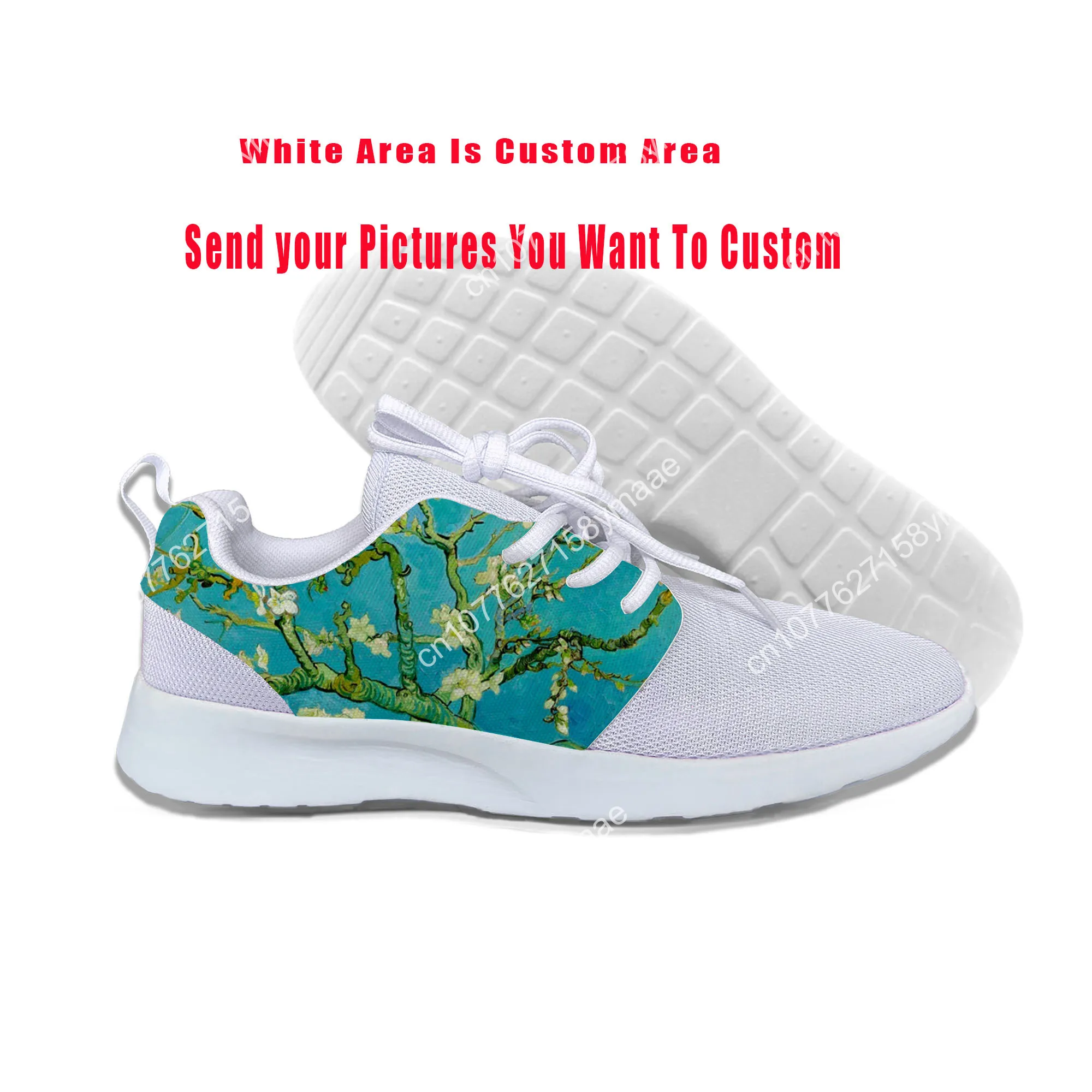 Hot Cool Van Gogh Oil Painting Starry Night Lightweight Summer Running Mesh Shoes Women Casual Sneakers Board Shoes Sports Shoes