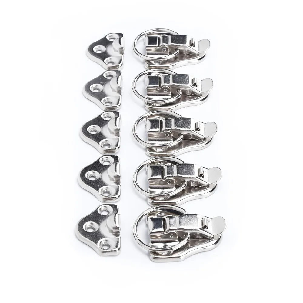 5 Sets Latches Alloy Latch Hasp Red Bronze Silver Toggle Latch Vintage Screws Duckbilled Hasp Guitar Case