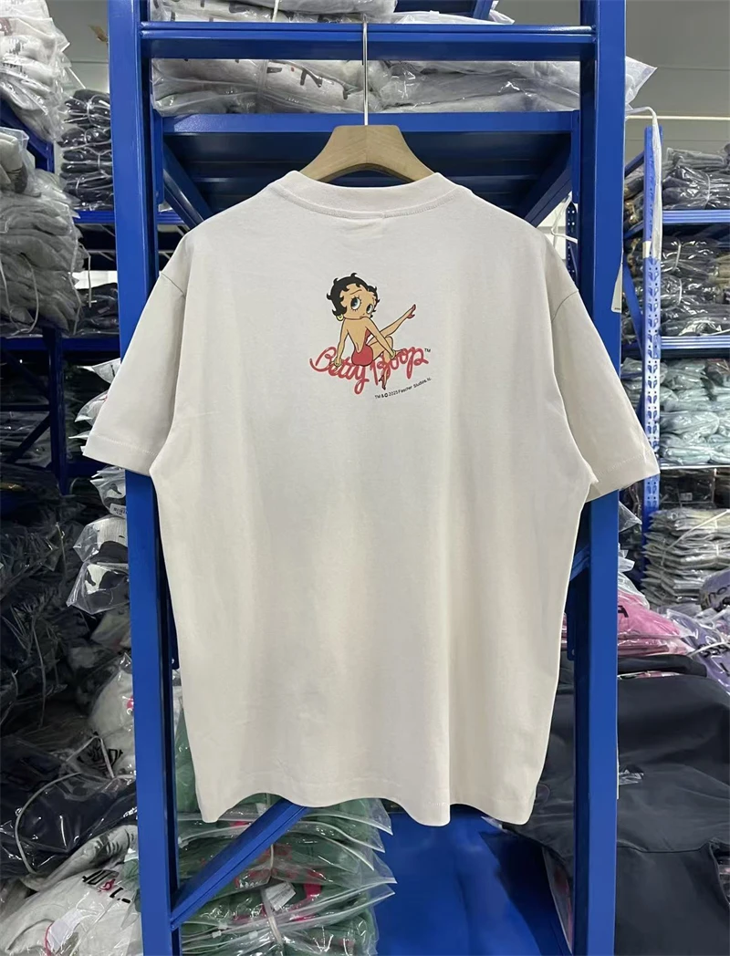 New Summer SAINT High Street Casual Loose Cotton Short Sleeve Pattern Printed Round Neck Fashion Sports T-shirt Oversize Men