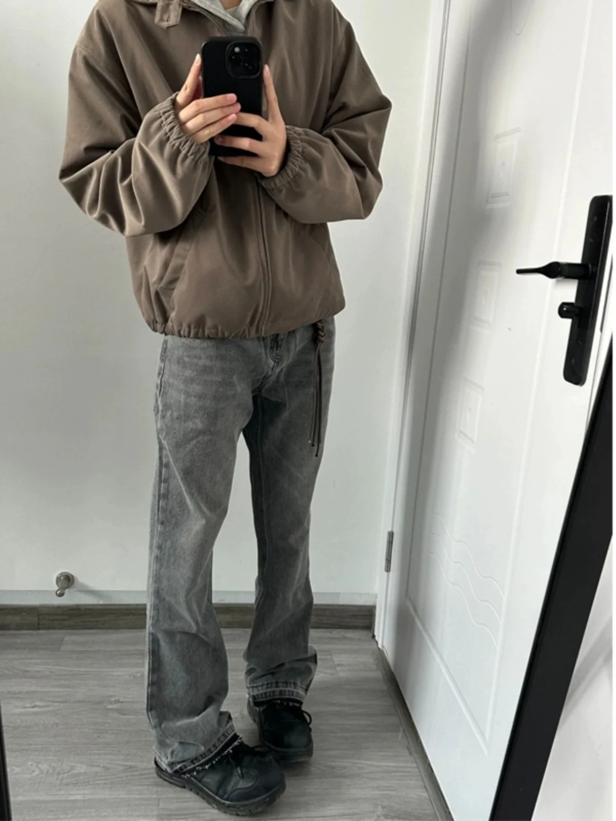 

Waed Light ey Men's Jeans Spring Autumn American High Street Vibe Trendy Straight Leg Trousers Youth Faion Straight Tube