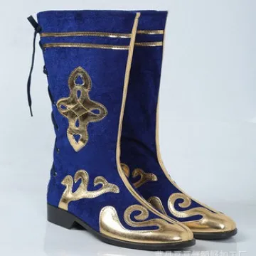 Adult Children Performance Costume Stage High Boots Ethnic Minority Mongolian Tibetan Dance Shoes