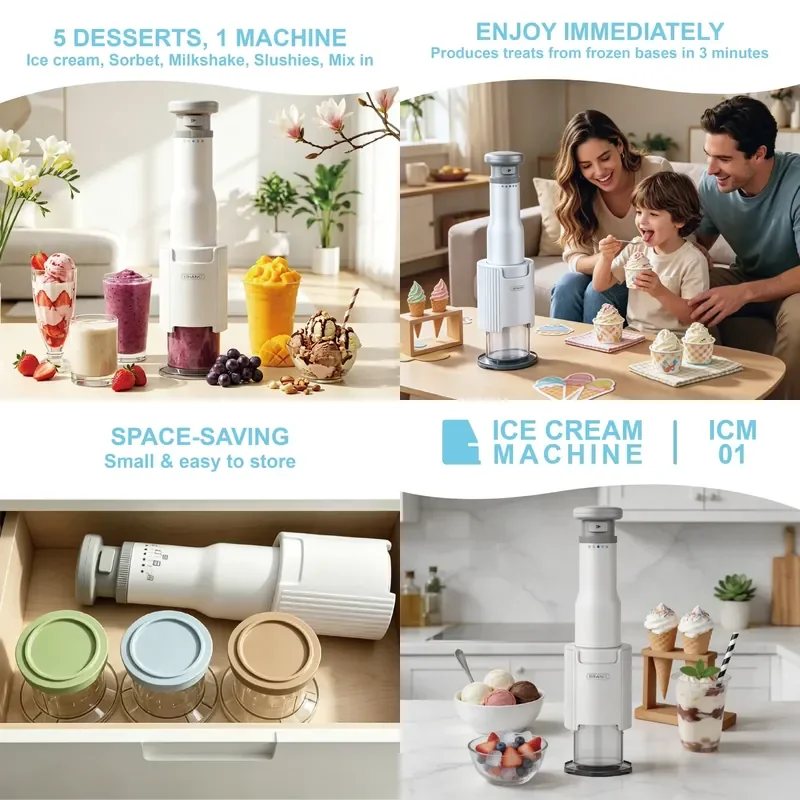 Heavy Ice Cream Maker Portable Machine for Outdoor Use Customized logo Ice Cream Maker