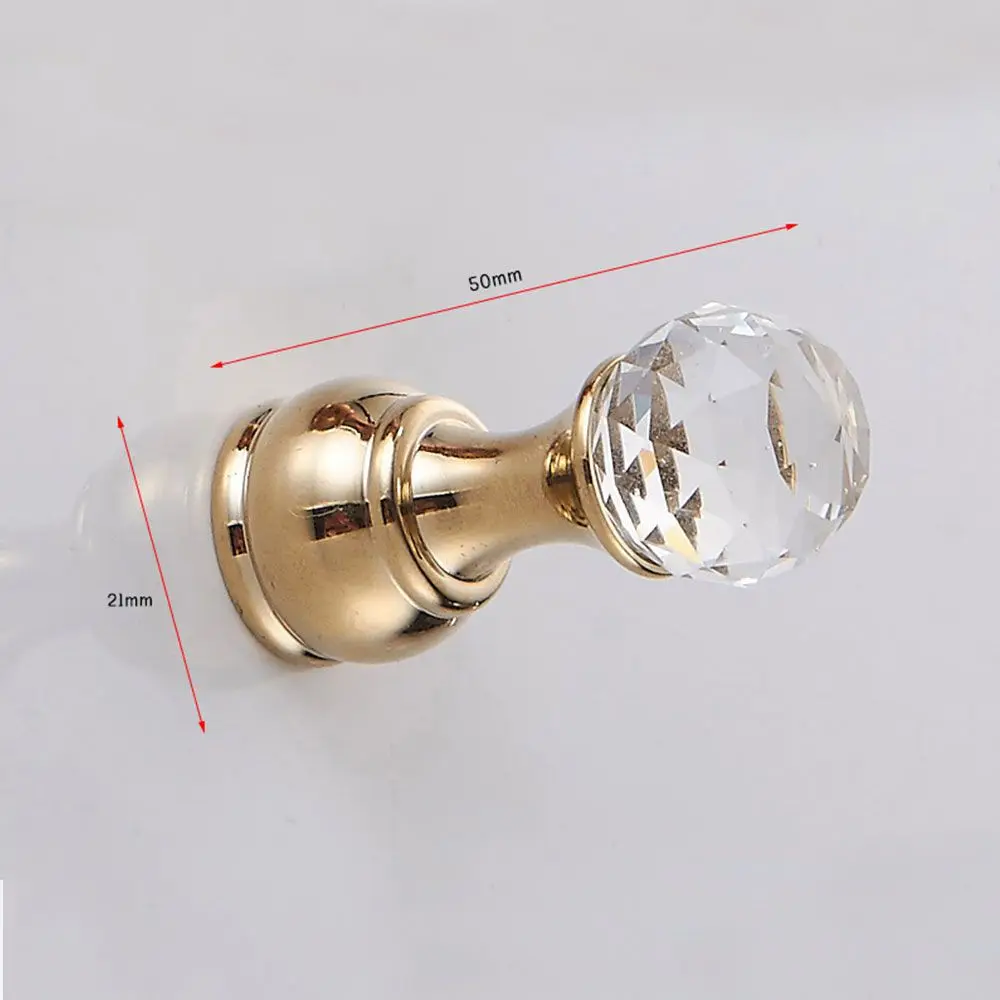 Towel Decoration Antique Robe Hooks Crystal Hook Keys Rack Wall-Mounted