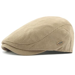 HT4578 Men Women Berets New Autumn Winter Corduroy Beret Hat Vintage Flat Cap Artist Painter Ivy Hat Male Female Brand Beret Cap