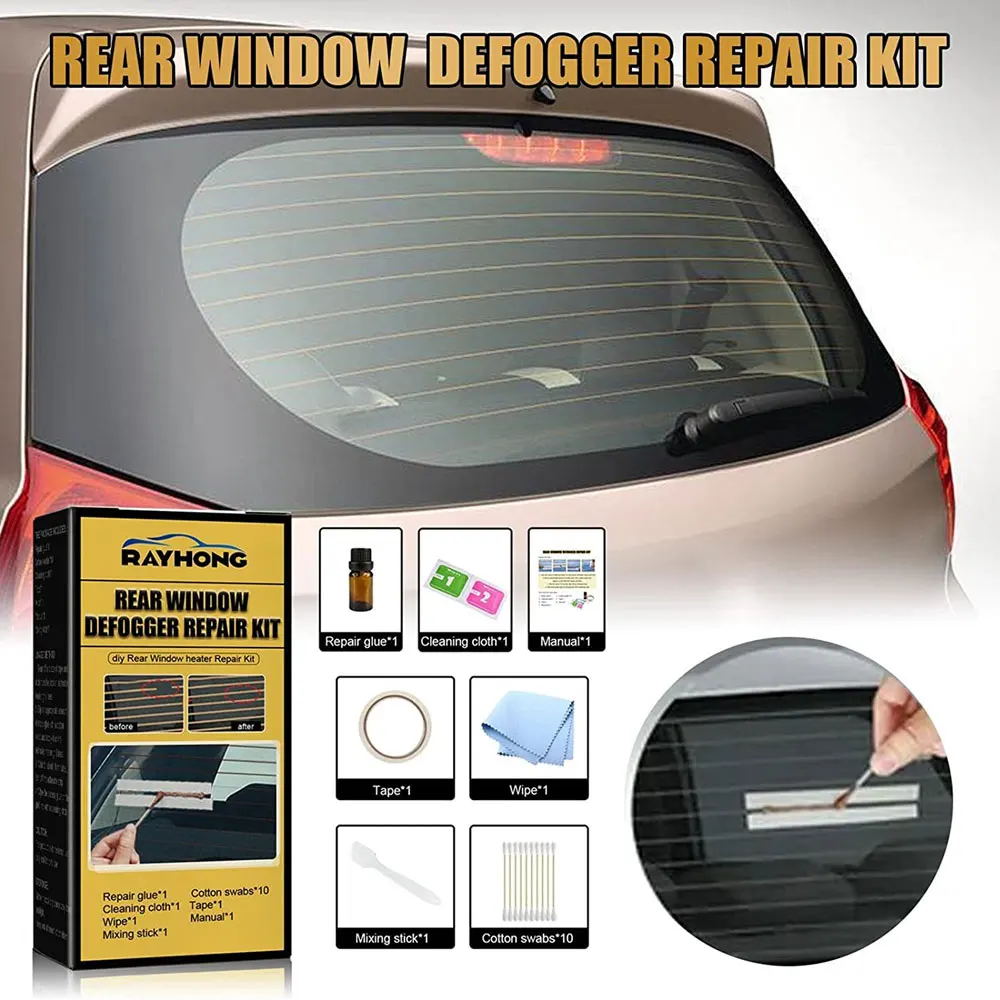 1Set Universal Car Rear Window Defogger Repair Kit DIY Quick Repair Window Scratched Broken Grid Lines for Car Care Accessories