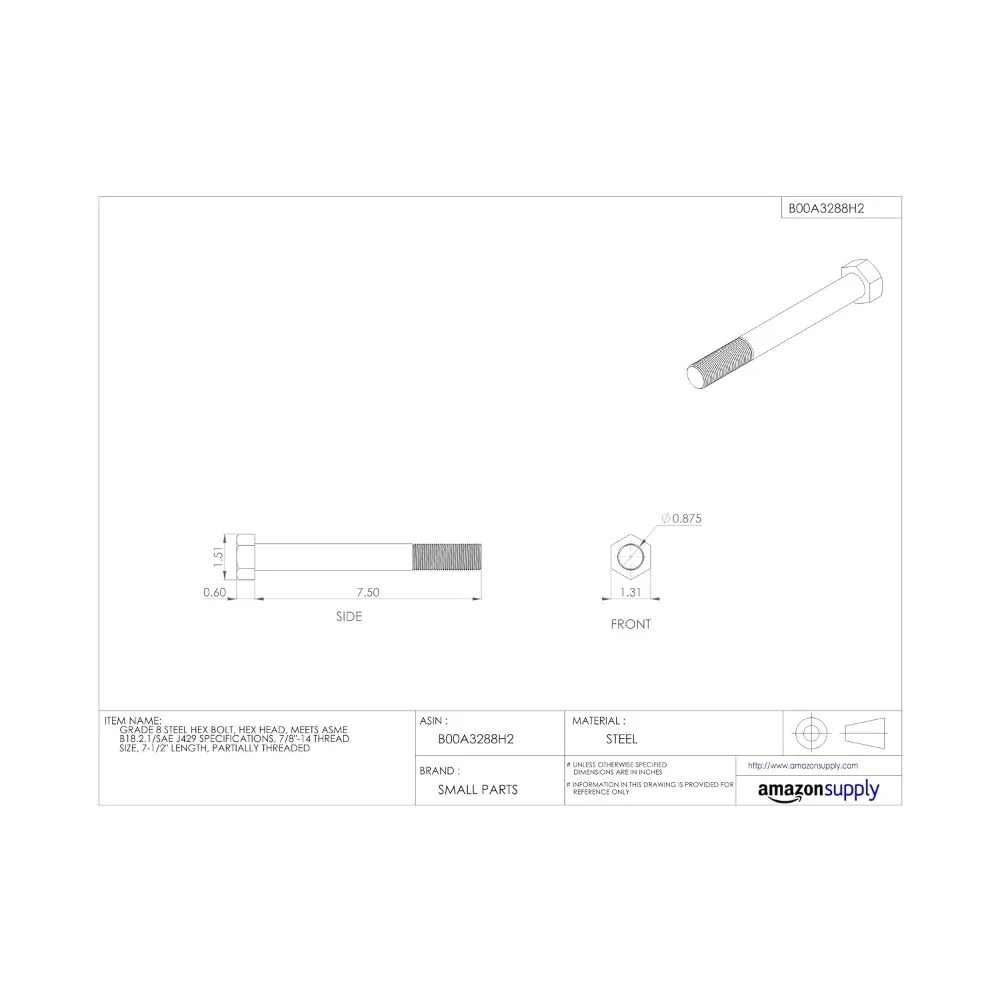 مسامير سداسية من الفولاذ المقاوم للصدأ M12 x 100 مللي متر خيط خشن 18-8 درجة 100 حزمة مسامير سداسية للاستخدام الصناعي #4