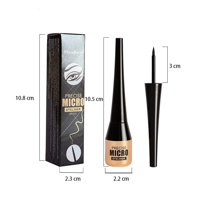 Wasserfester Eyeliner-Stift, schnelltrocknend, permanent, fleckenfrei, matt, geschmeidig, ultrafein, flüssiger Touch-up-Eyeliner, Kosmetik_voghion.com