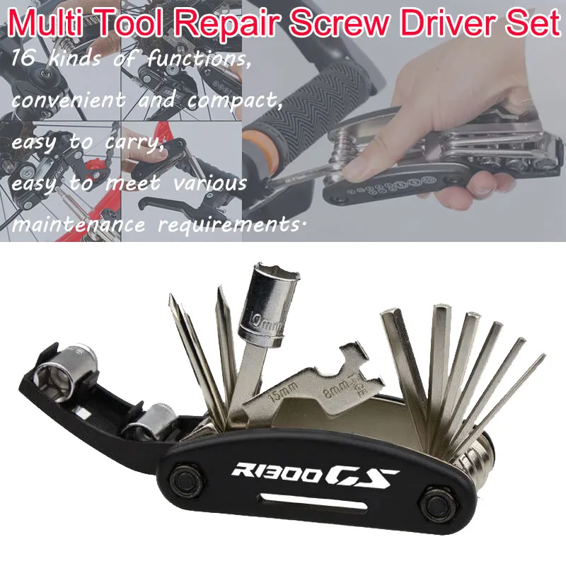 

For R1300GS R 1300 GS ADVENTURE 16 In 1 Tool Repair Screw Driver Accessories R 1300GS ADV GS 1300 ﻿