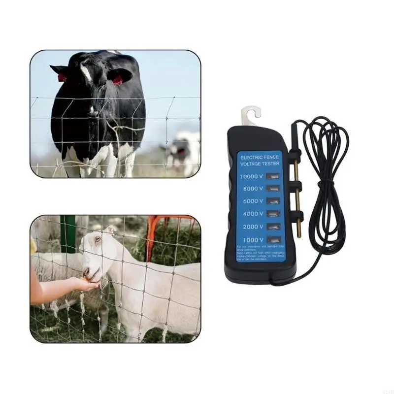 Easy carry Electric Fence Meter Set 10000V Ranges Digital Electric Testers for Farm 