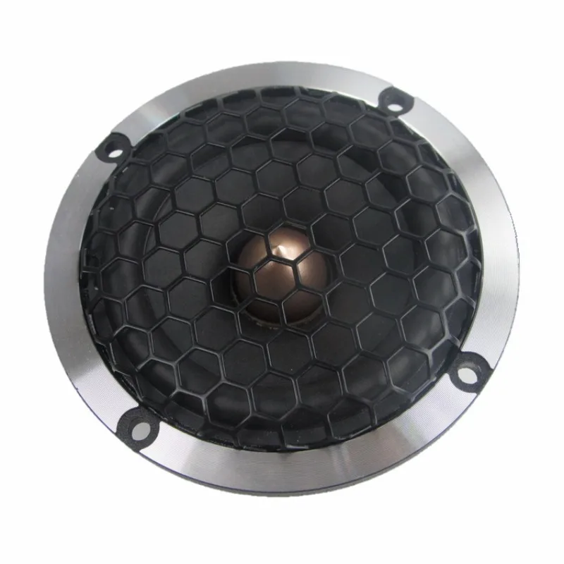 New 3.5-inch Aluminum Basin Frame Bullet with Hexagonal Mesh Full-range Speaker 3-inch Car Midrange Speaker