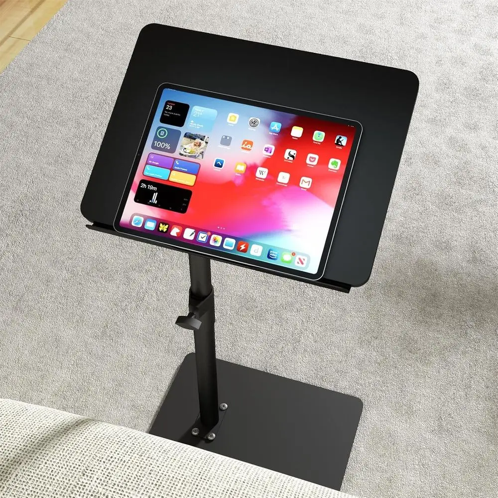 

Подлокотник-столик для дивана или кресла - 360 ° Поворотный столик с регулировкой высоты для небольших пространств, приставной столик для снеков или использования с кроватью или стулом, с подставкой для планшета