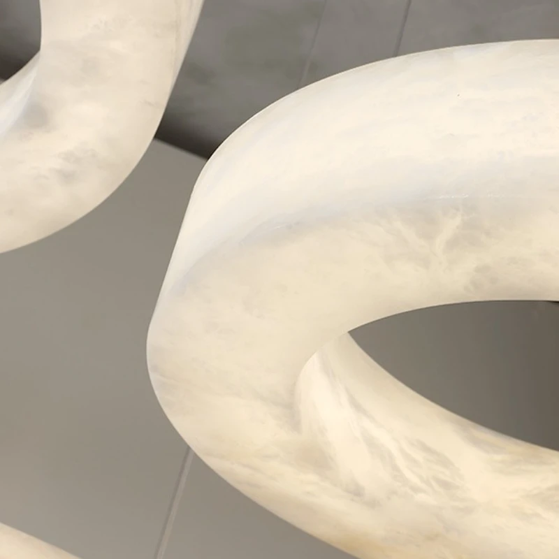 Nordic Minimalist Hollow Circular Ringled Pendant Lamp for Living Dining Table Room Office Home Design Art Hanging Light Fixture