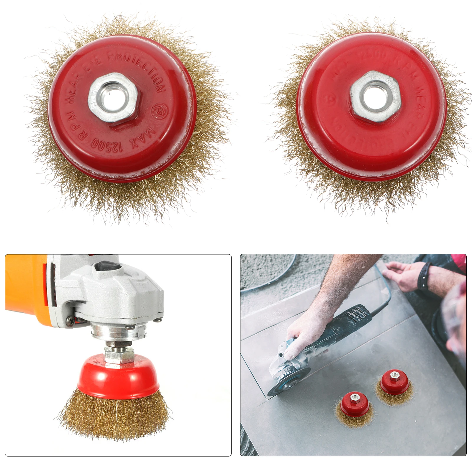 

2 pcs Snail Bowl Cupped Wheel for Drill High Speed Steel for Angle Grinder Roughening Deburring Grinding Polishing Tool Cup