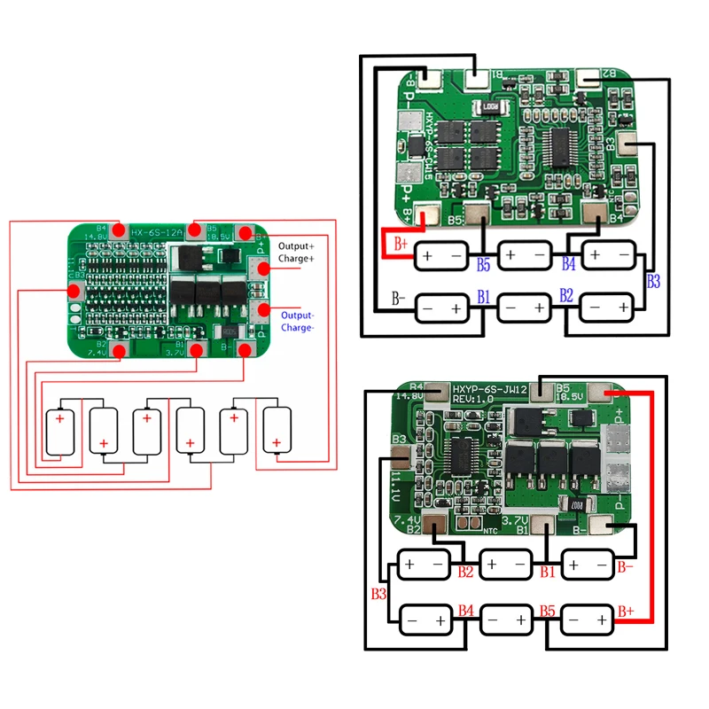 6S 12A/25A 24V 25.2V PCB BMS Protection Board For 6 Pack 18650 Li-ion Lithium Battery Cell Module New Arrival Balanced