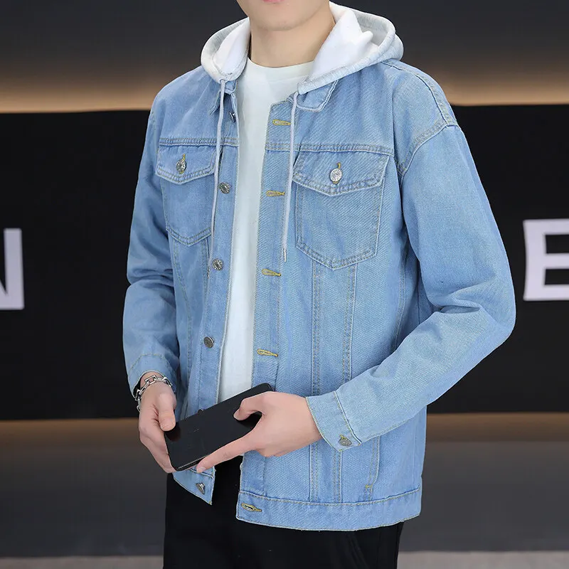 Celebrity style 2025 high-quality autumn fashion trend hooded denim shirt jacket denim shirt