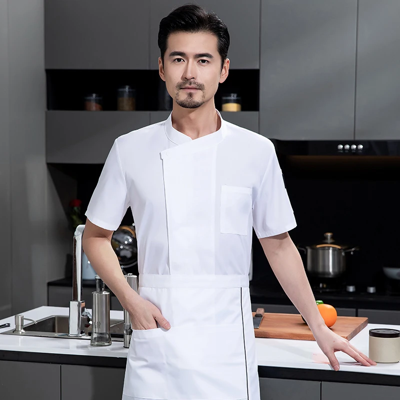 Giacche da cuoco da uomo panetteria cameriere vestiti da cucina top cibo servire caffetteria servizio caffè uniforme sul posto di lavoro Ristorante