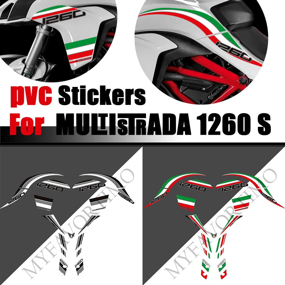 

For Ducati MULTISTRADA 1260 S Motorcycle Gas Fuel Oil Kit Knee Fairing Fender Protector Stickers Decals Tank Pad Grips