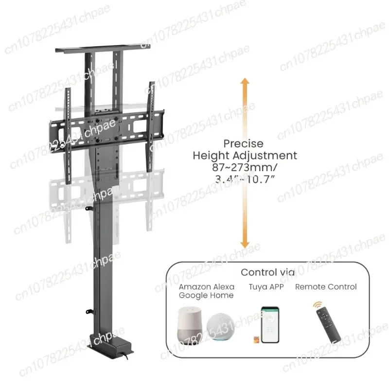 LUMI Home Office Voice APP Remote Control Auto Lifting Adjustable Height Large Motorized TV Lift Mechanism Stand | LP66E-46ML