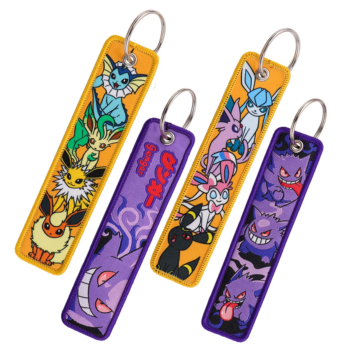 

Anime Game Embroidery Key Fobs Cute Key Tags Keychains for Women Men Car Keyring Cosplay Accessories Backpack Chaveiro Toys Gift