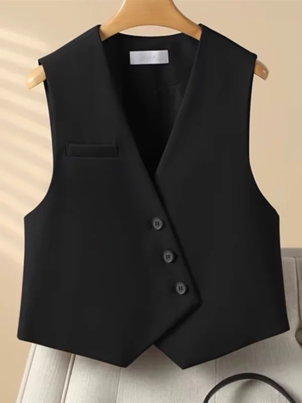 

Casual ex ort Length Suit Vest Irregular Loose Design Spring Summer New Sle Polyester Fiber Thin Model Commute Sle