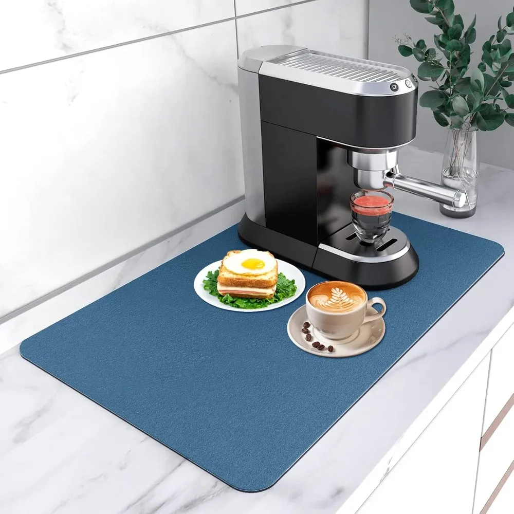 

Kitchen Countertop Absorbent and Draining Mat, Rubber-bottomed Bar Mat, Coffee Bar Accessory, 12 Inches X 19 Inches
