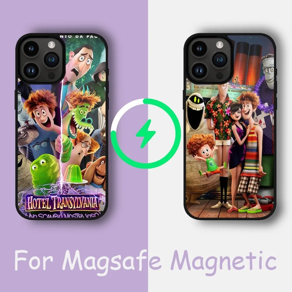 Cartoon H-Hotel Transylvanias Phone Case For iPhone 15 14 13 12 11 Pro Max Plus Phone Magnetic for Macsafe Cases Cover