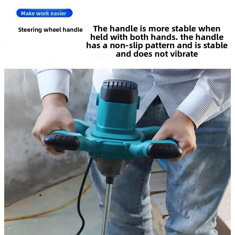 

6-Speed Heavy Duty Handheld Electric Cement Mixer - Mortar Paint Mud Grout Concrete Stirrer