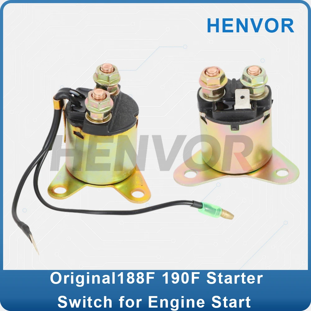 Generator Motor Electromagnetic Relay Parts Daquan 168F 170F 188F 190F Starter Switch for Engine Start