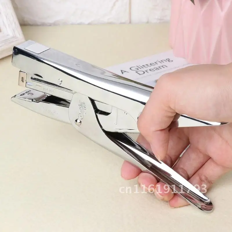 Durable Metal Heavy Duty Paper Plier Stapler Desktop Stationery Office Supplies