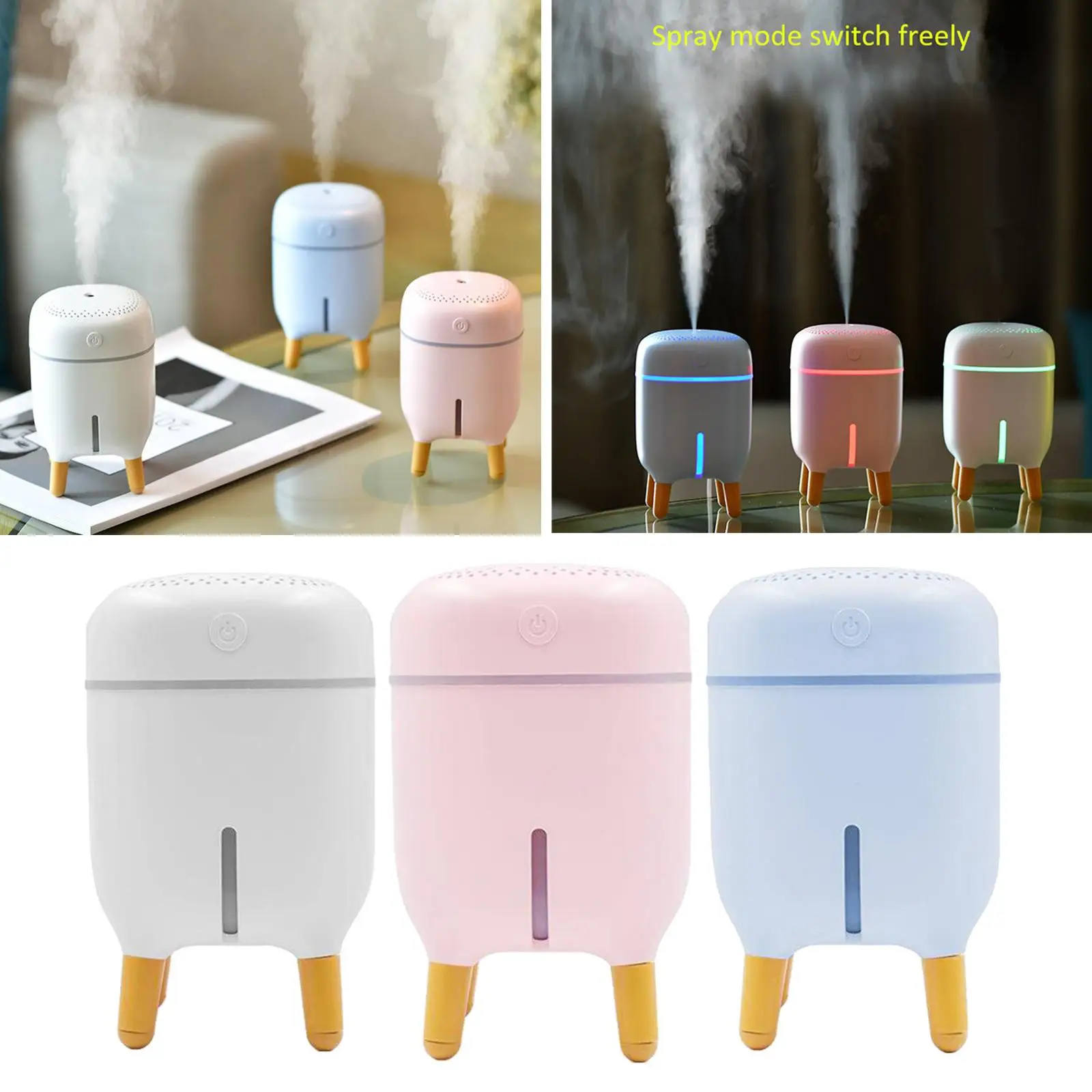 240 Ml Mini Portable Humidifier Aroma Diffuser with Essential Oils USB