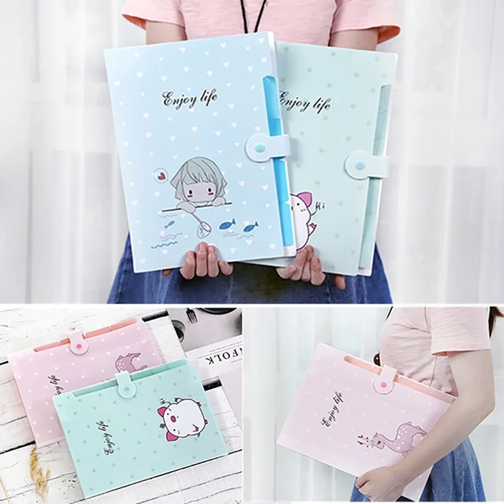 1Pcs A4 Organ Pack Examination Paper Storage Sorting Multilayer File Folders for Students Classification Expansion Document Bag