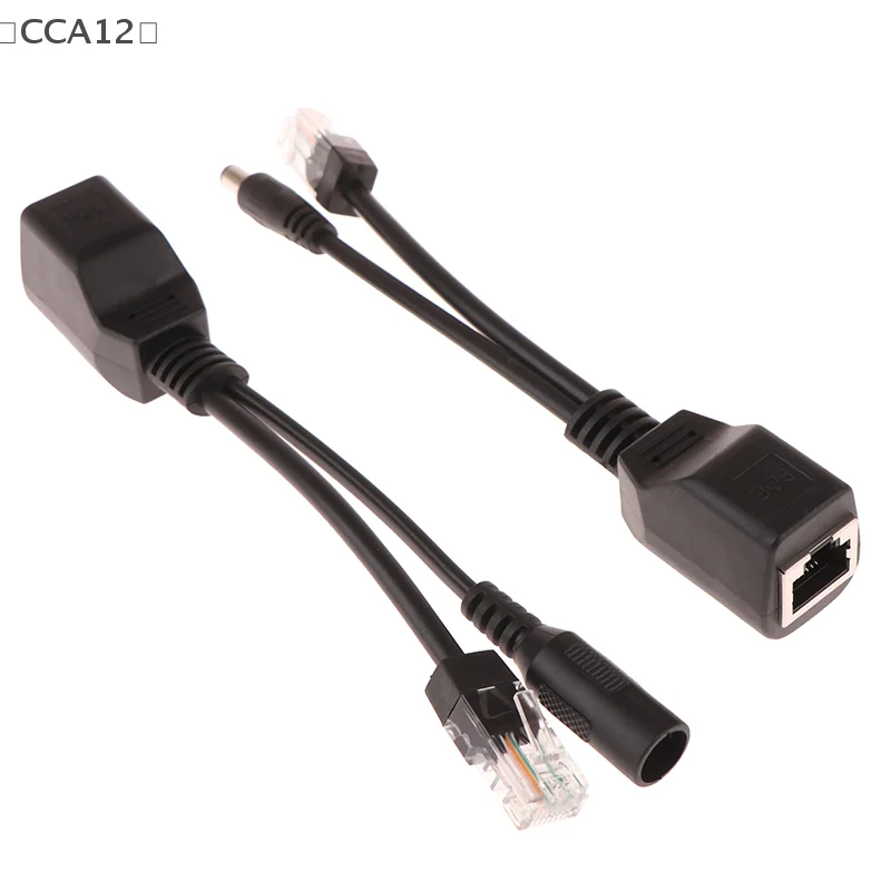 1 Pair Passive Power Over Ethernet Adapter Cable POE Cable POE Splitter RJ45 Injector Power Supply Module 12v