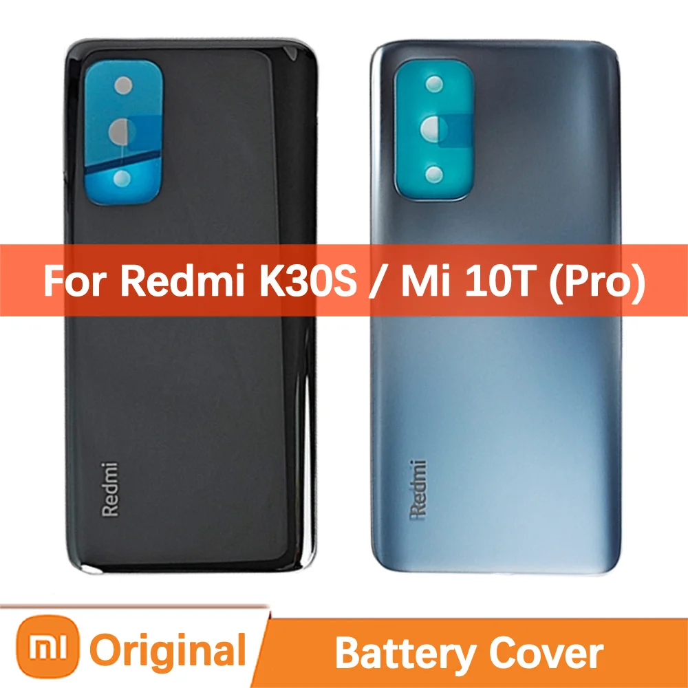 Original Rear Battery Cover For Redmi K30S Back Door Housing Phone Parts Shell Replacement Xiaomi Mi 10T Pro Lens With Frame