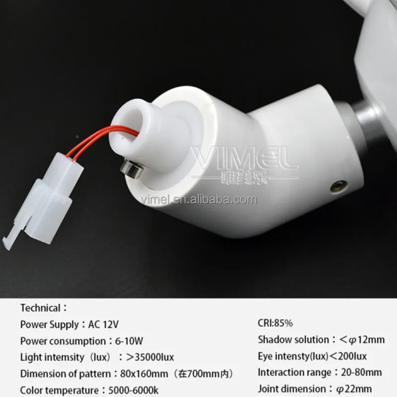 

OEM Dental 6 LED Oral Light Exam Induction Lamp for Dental Unit Chair Connector 22/26mm CE certification