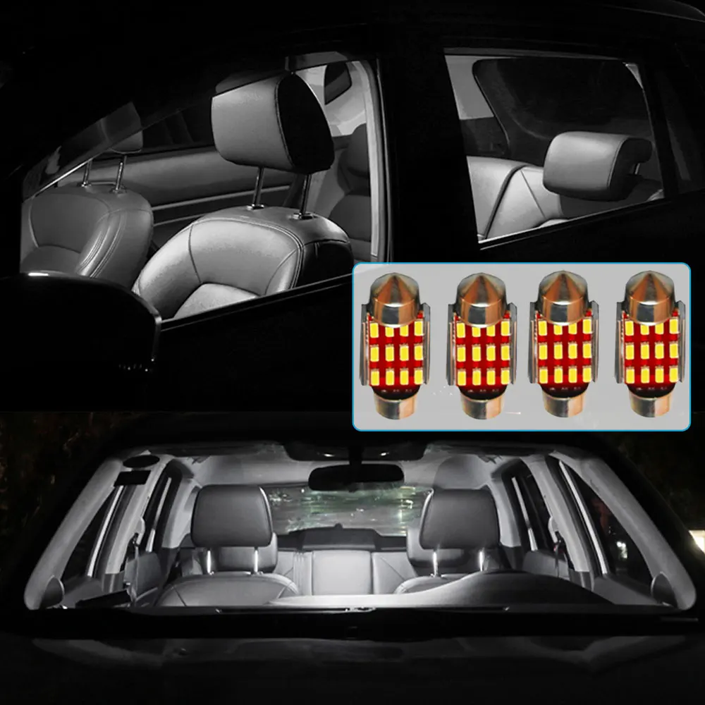 1Set Car LED Interior Dome Map License Plate Light Car Lamp Accessories Kit for Nissan Qashqai J10 J11 J12 2007-2019 2024