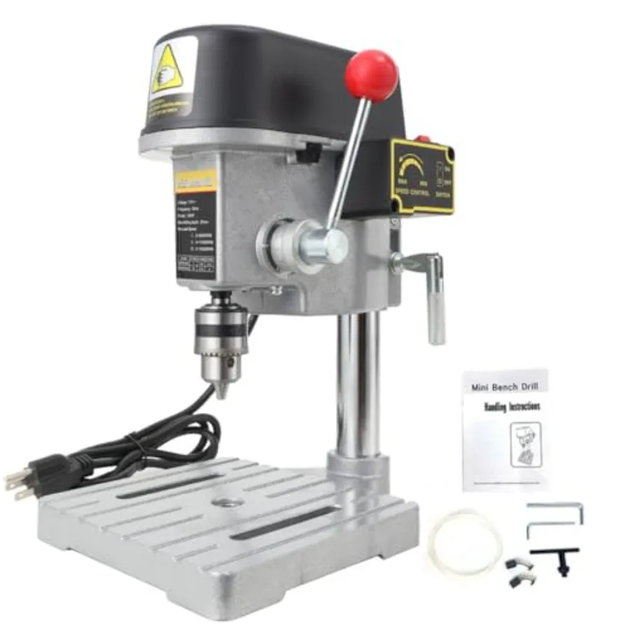 

3-Speed Benchtop Drill Press Electric Bench Wood Drilling Machine for DIY Creation Small and Precise Work Like Jewelry Making W