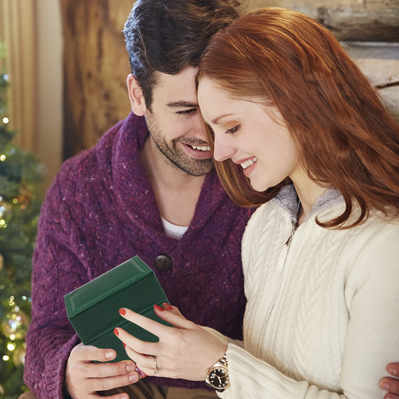 

Watch Box Storage Case for Men Anti-Scratch Portable Wristwatch Holder Household Gift Display Retro Design Pu