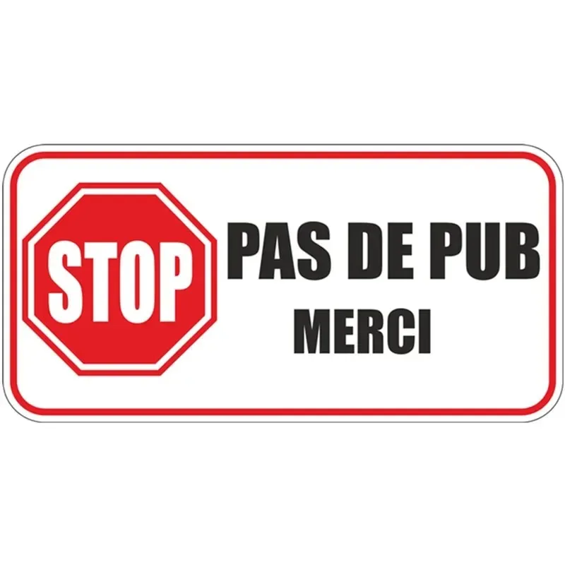 سيارة وقف Pus De Pub Merci في الرسوم المتحركة الفرنسية قطع غيار السيارات لطيف الديكور ملصق مضاد للمياه 8 سنتيمتر * 4 سنتيمتر #1