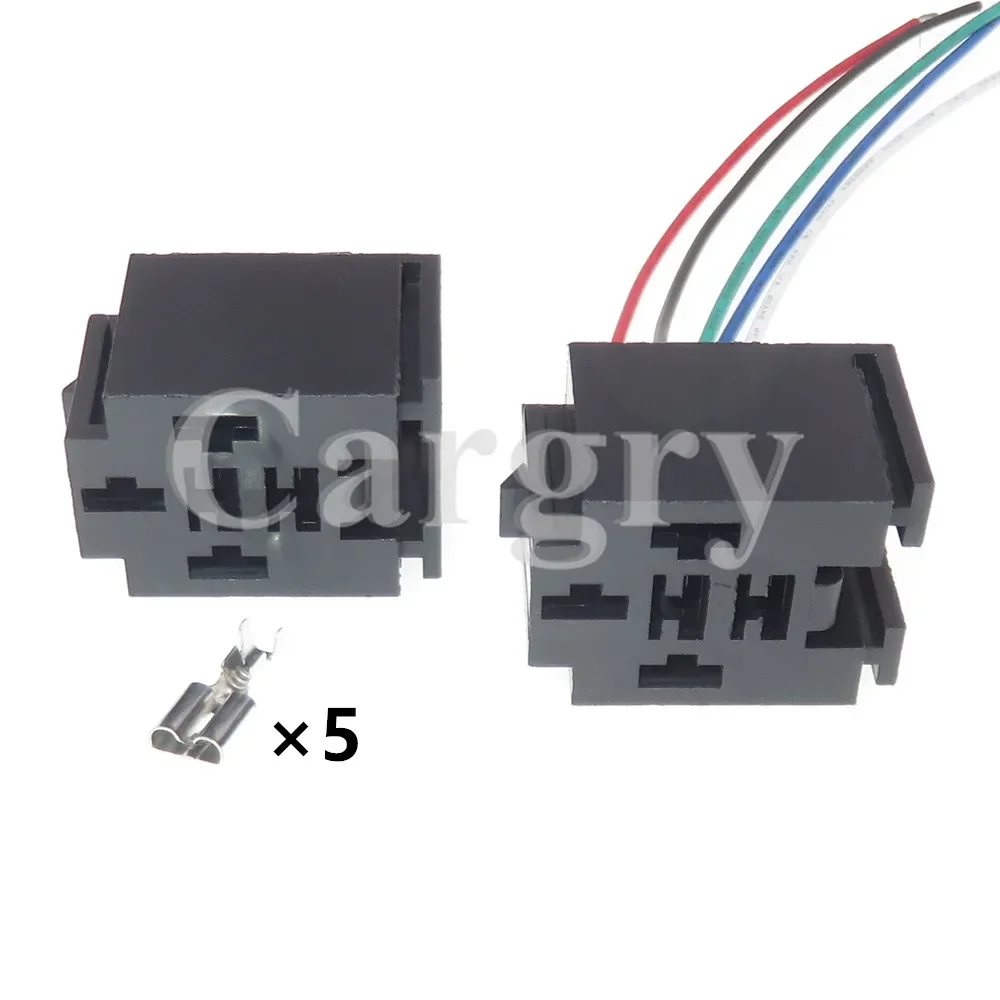 1 Set 5P 6.3 Series Automotive Relay Wire Connector AC Assembly Auto Unsealed Electrical Socket Car Modification Parts