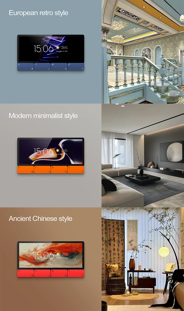 2025 Smart Home Zigbee Gateway 6.2 Inch Touch Panel Intelligent Central Control Touch Screen Control Panel F5