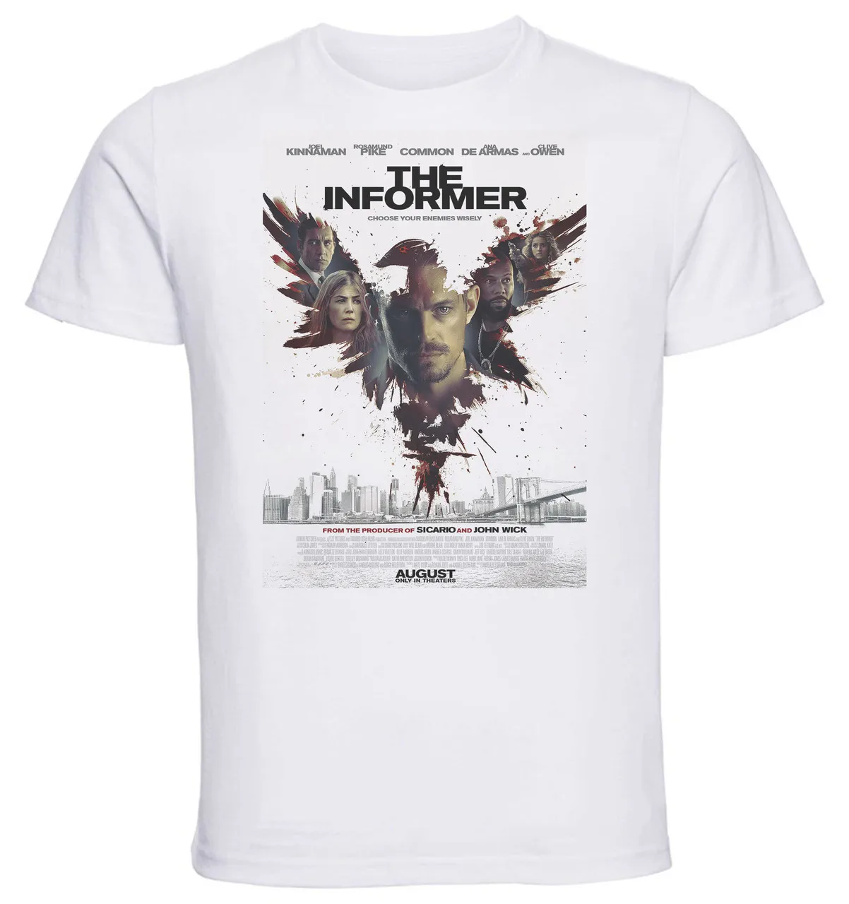 T-Shirt Unisex White SA0012 Playbill Film The Informer